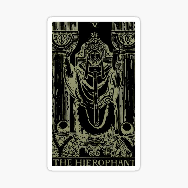 Golden Tarot - The Hierophant Sticker