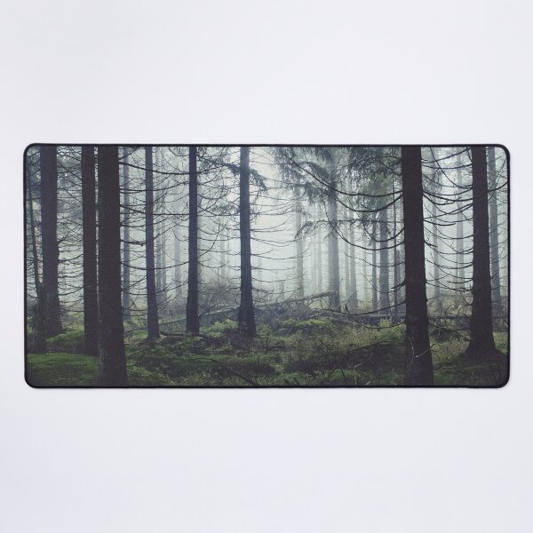 Aperçu de l'œuvre Through The Trees // Nightwalker In Ghostwood Romantasy Foggy Misty Fairytale Forest Covered In Magic Fog créée et vendue par Tordis Kayma.