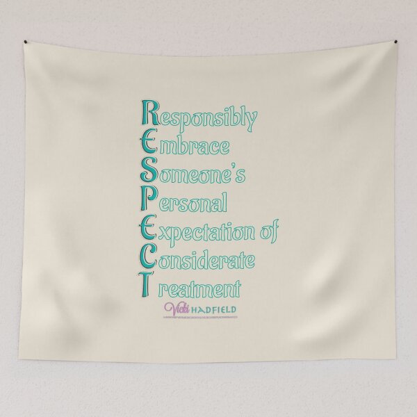 Item preview, RESPECT acronym : #ResurrectRespect Quote - jade cream colours ~ Vicki Hadfield designed and sold by Printable Pressies.