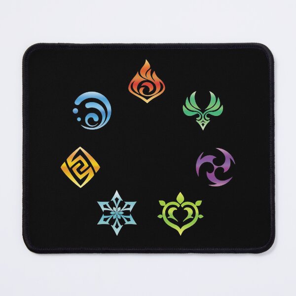 Genshin Impact Elements Elemental Resonance Mouse Pad