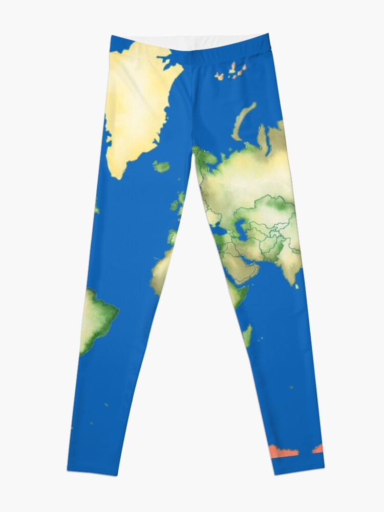 Alternate view of Old World Map in Ink Leggings