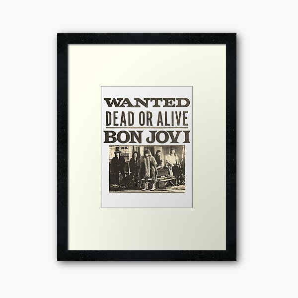 Bon Jovi Poster Album Print Lyrics Gift Slippery When Wet Framed Original Art