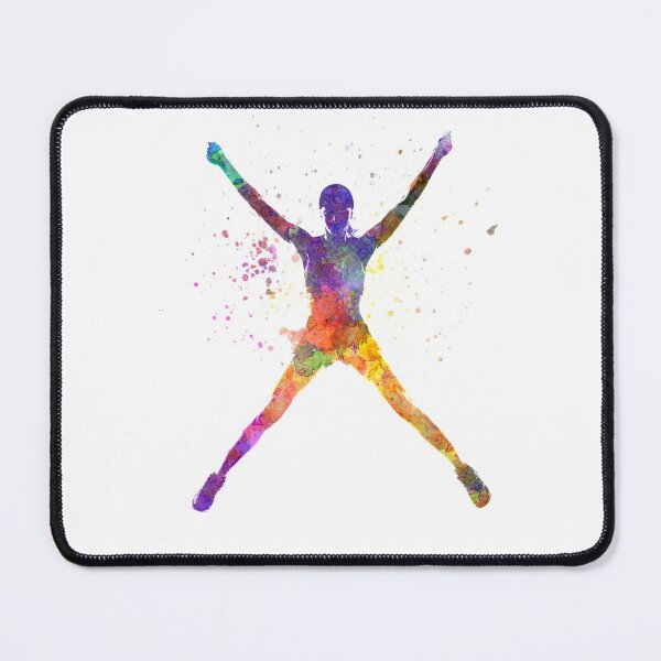 Item preview, Woman runner jogger jumping powerful designed and sold by paulrommer.