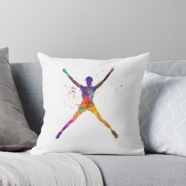 Item preview, Woman runner jogger jumping powerful designed and sold by paulrommer.