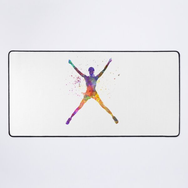 Item preview, Woman runner jogger jumping powerful designed and sold by paulrommer.