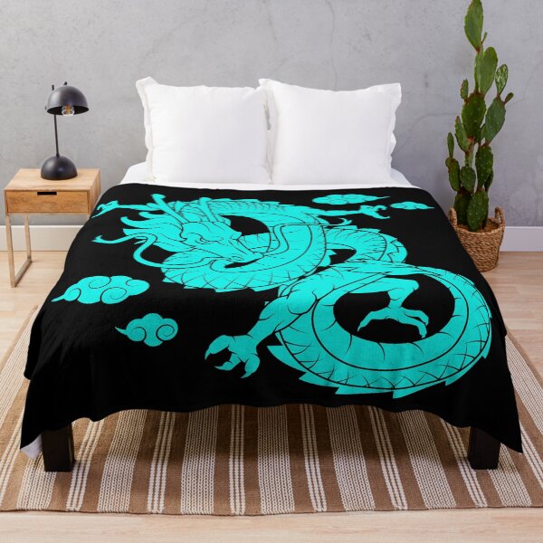 Artikelvorschau, Türkisfarbener chinesischer Drache, japanischer Drache, asiatische Drachen entworfen und verkauft von SoccaTamam.