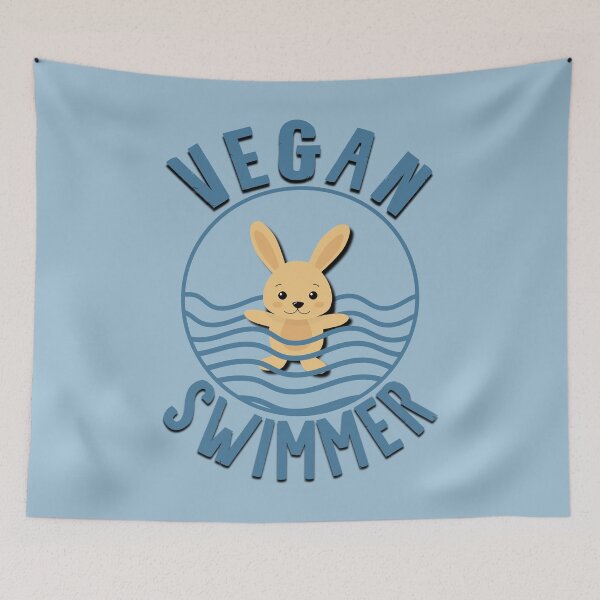 Item preview, Vegan Swimmer Yellow Bunny Rabbit designed and sold by cashewdays.