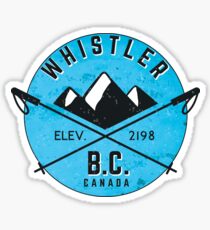 WHISTLER BRITISH COLUMBIA CANADA SKIING SNOWBOARDING MOUNTAINS SKI 5 Sticker