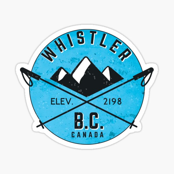 WHISTLER BRITISH COLUMBIA CANADA SKIING SNOWBOARDING MOUNTAINS SKI 5 Sticker