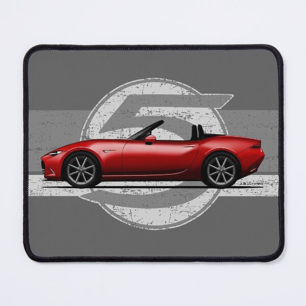 Item preview, My drawing of the iconic red ND Japanese roadster sports car with background 5 designed and sold by designjaag.