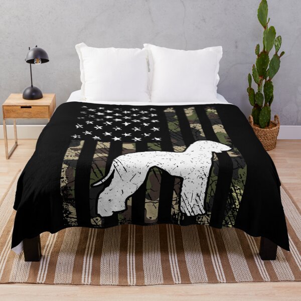 Item preview, Bedlington Terrier Camouflage USA Flag designed and sold by rafaeltto.