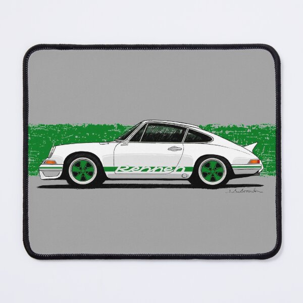 Item preview, My drawing of the iconic German sports car decorated in green designed and sold by designjaag.