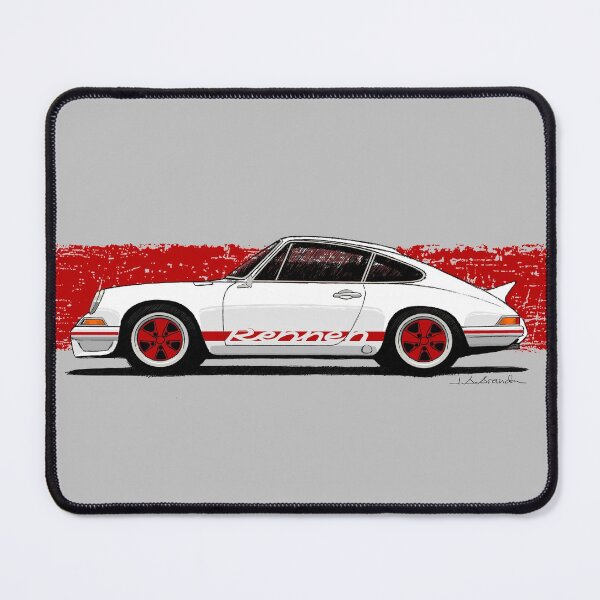 Item preview, My drawing of the iconic German sports car decorated in red designed and sold by designjaag.