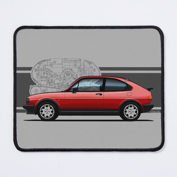 Item preview, My drawing of the iconic red Italian classic car designed by Giugiaro (for light backgrounds) designed and sold by designjaag.