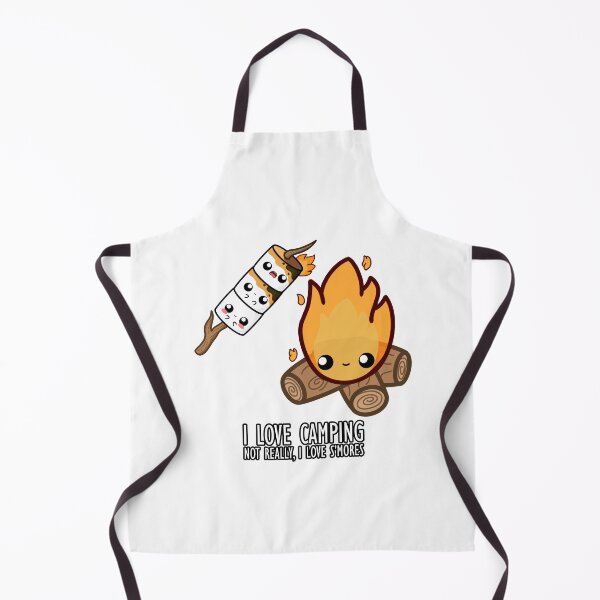 Item preview, Cute Cartoon Marshmallow || I love Camping, Not Really, I love Smores || Kawaii designed and sold by cookingwithten.