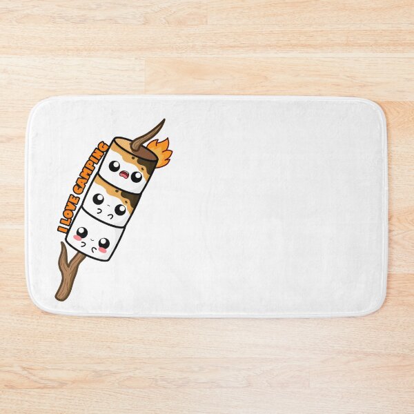 Item preview, Cute Cartoon Marshmallow || I love Camping || Kawaii designed and sold by cookingwithten.