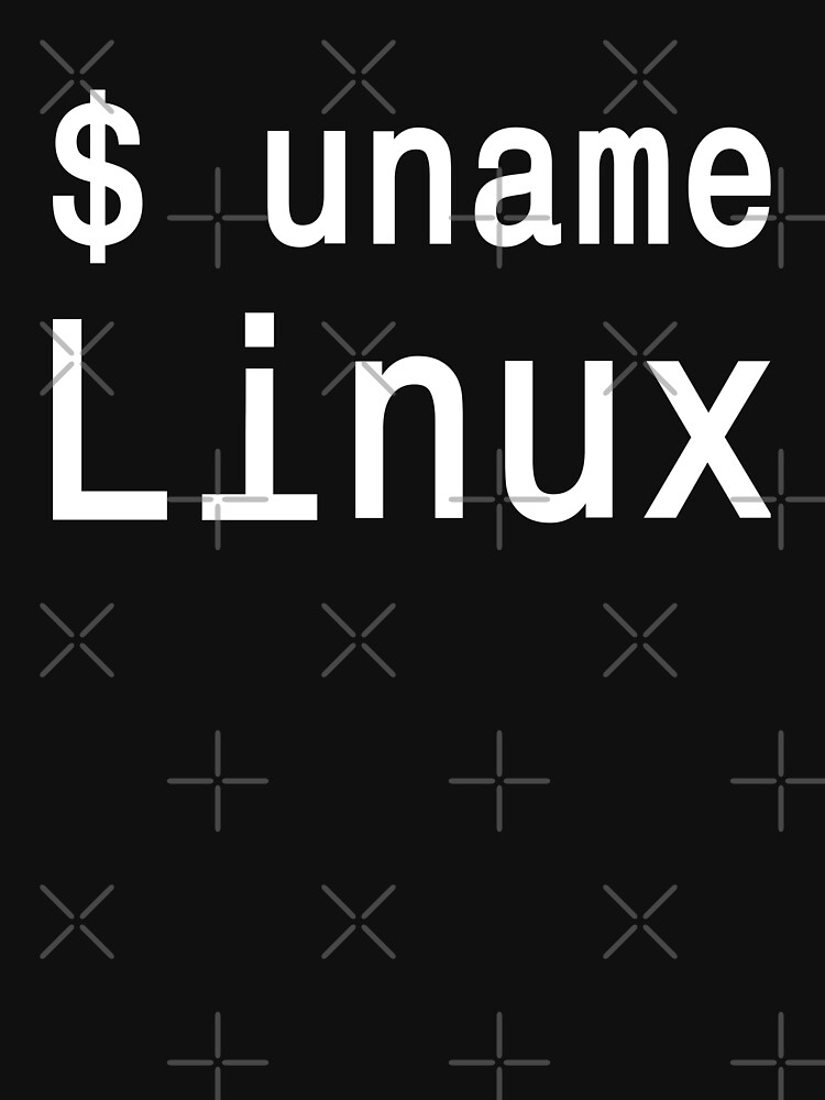 uname Linux - The only true answer - Cool White Text Design by ramiro