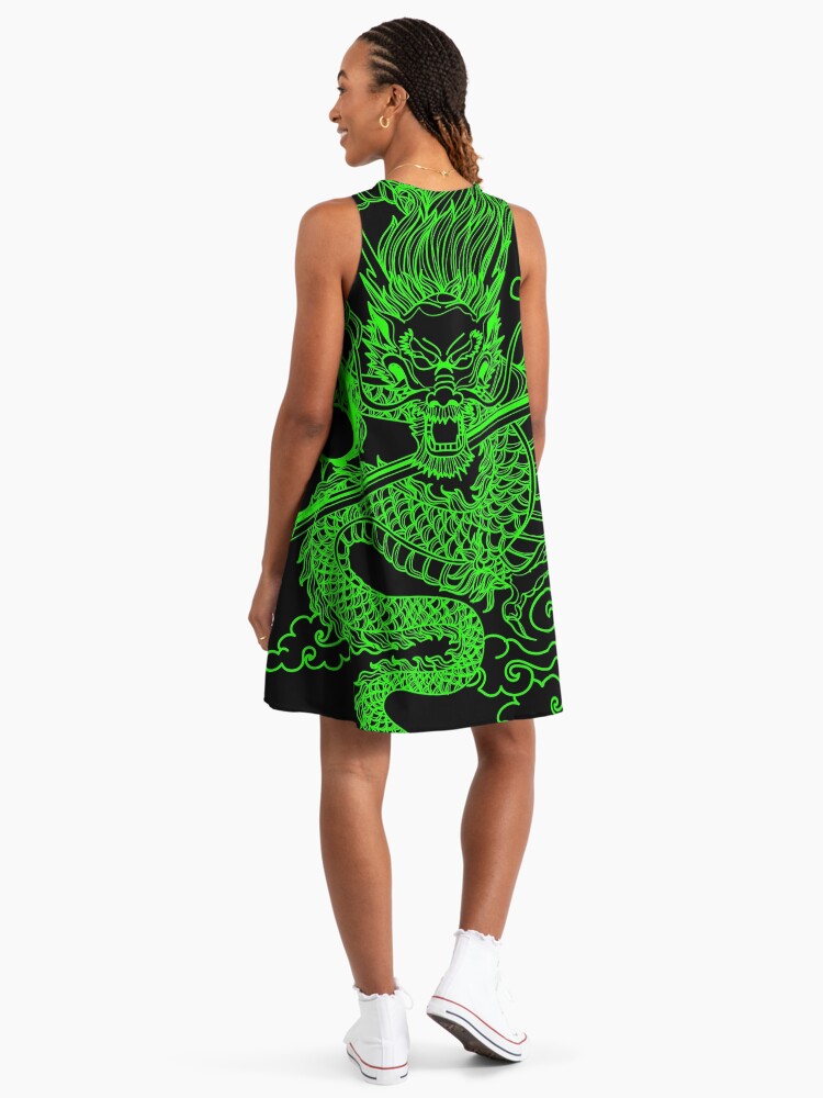 green dragon dress Silk Strap Dress 1930s / Mallard Green Dragon Of Grace main image 1