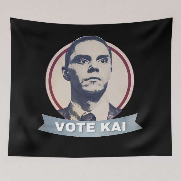 Item preview, Fictional Universe Horror Series Michael Langdon Apocalypse Vote Kai Anderson Sticker Ahs Cult Vinta designed and sold by TiffanieLangdon.
