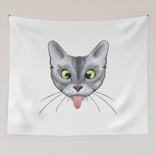 Item preview, Cross-eyed cat designed and sold by LEAVAEL.