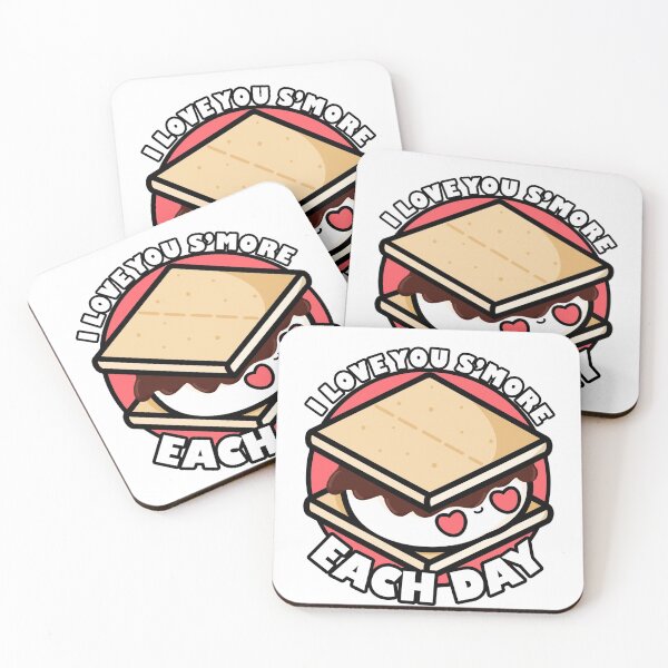 Item preview, Cute Cartoon S'more || I love You S'more Each Day || Kawaii designed and sold by cookingwithten.