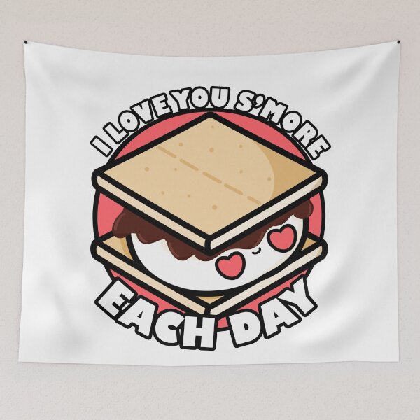 Item preview, Cute Cartoon S'more || I love You S'more Each Day || Kawaii designed and sold by cookingwithten.