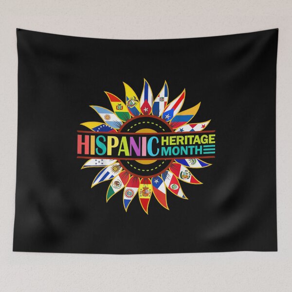Item preview, Hispanic Heritage Month Latino Countries Flags Sunflower designed and sold by Axelbergmann.
