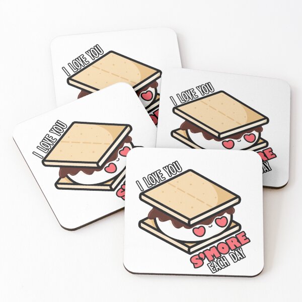 Item preview, Cute Cartoon S'more || I love You S'more Each Day || Kawaii designed and sold by cookingwithten.