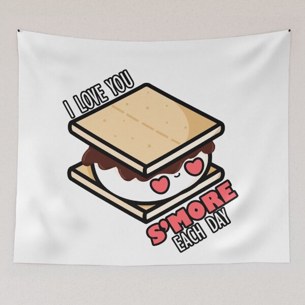 Item preview, Cute Cartoon S'more || I love You S'more Each Day || Kawaii designed and sold by cookingwithten.