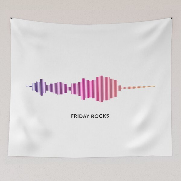 Item preview, Friday Rocks Sound Wave (Colour on White) designed and sold by STUDIO-72.