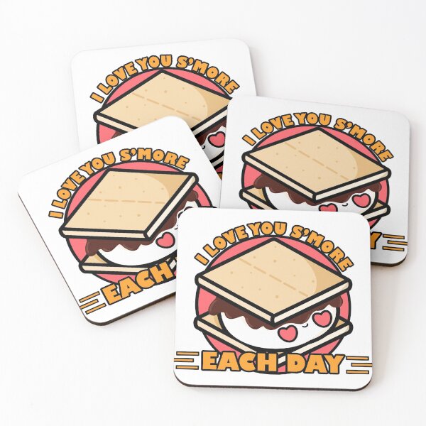 Item preview, Cute Cartoon S'more || I love You S'more Each Day || Kawaii designed and sold by cookingwithten.