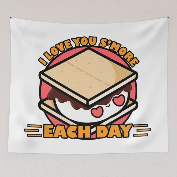 Item preview, Cute Cartoon S'more || I love You S'more Each Day || Kawaii designed and sold by cookingwithten.