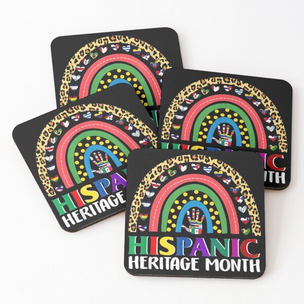 Item preview, National Hispanic Heritage month Rainbow All Countries Flags designed and sold by Axelbergmann.