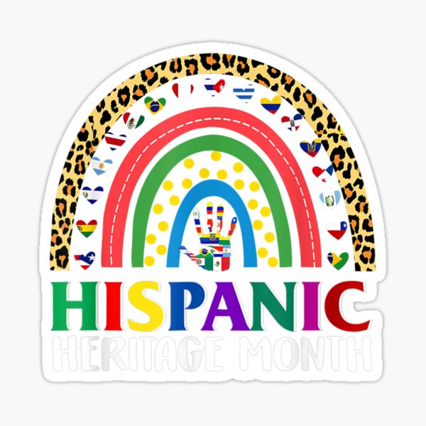 National Hispanic Heritage Month Rainbow All Countries Flags Sticker For Sale By Axelbergmann 1543