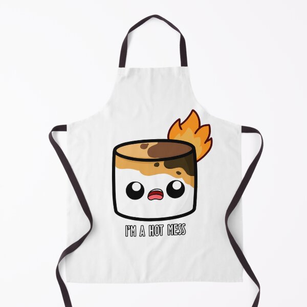Item preview, Cute Cartoon Marshmallow || I'm A Hot Mess || Kawaii designed and sold by cookingwithten.