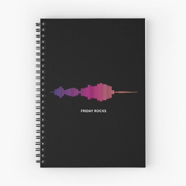 Item preview, Friday Rocks Sound Wave (Colour on Black) designed and sold by STUDIO-72.