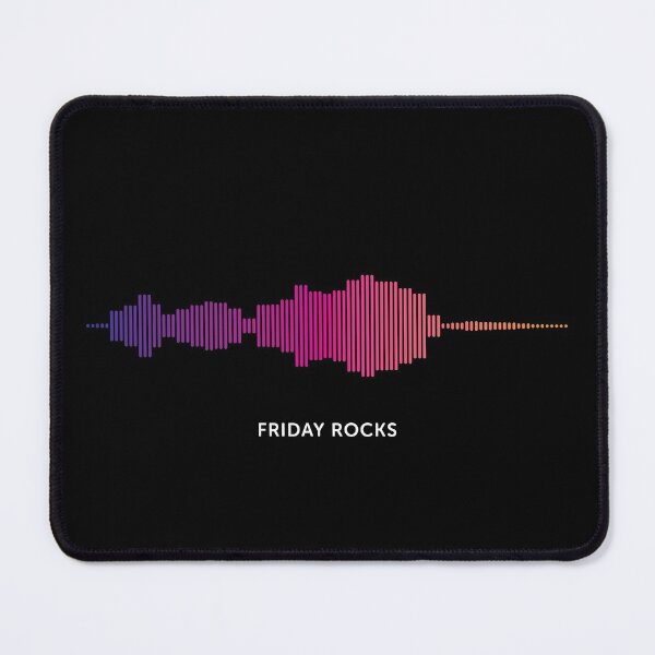 Item preview, Friday Rocks Sound Wave (Colour on Black) designed and sold by STUDIO-72.