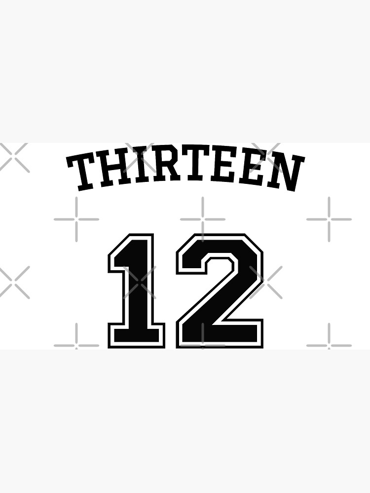 Thirteen 12 - Numeric Rebel Black Text Design by geeksta