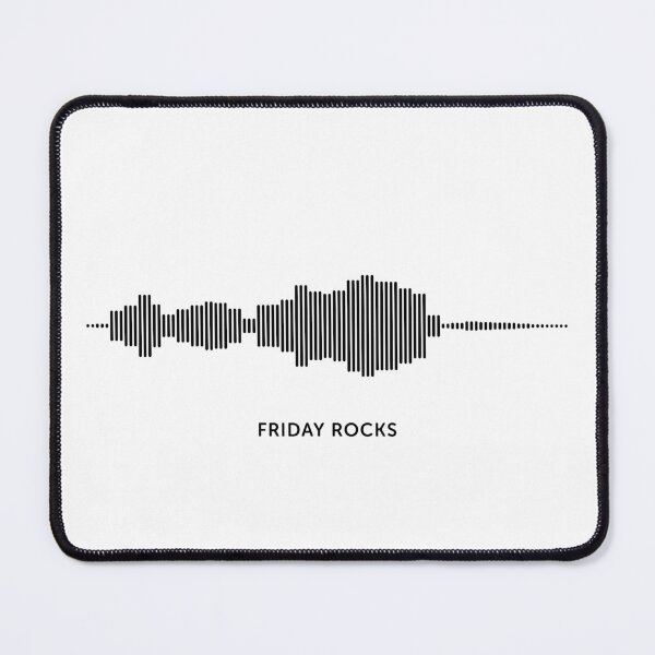Item preview, Friday Rocks Sound Wave (Black on White) designed and sold by STUDIO-72.