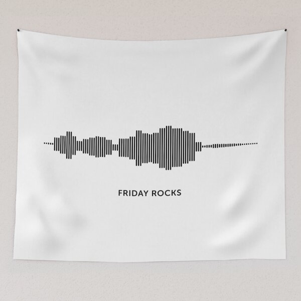 Item preview, Friday Rocks Sound Wave (Black on White) designed and sold by STUDIO-72.