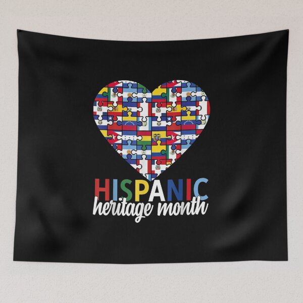 Item preview, Hispanic Heritage Month all Countries Flags heart men women designed and sold by Axelbergmann.