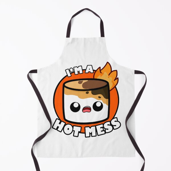 Item preview, Cute Cartoon Marshmallow || I'm A Hot Mess || Kawaii designed and sold by cookingwithten.