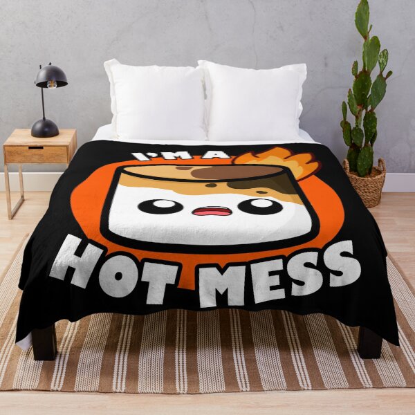 Item preview, Cute Cartoon Marshmallow || I'm A Hot Mess || Kawaii designed and sold by cookingwithten.