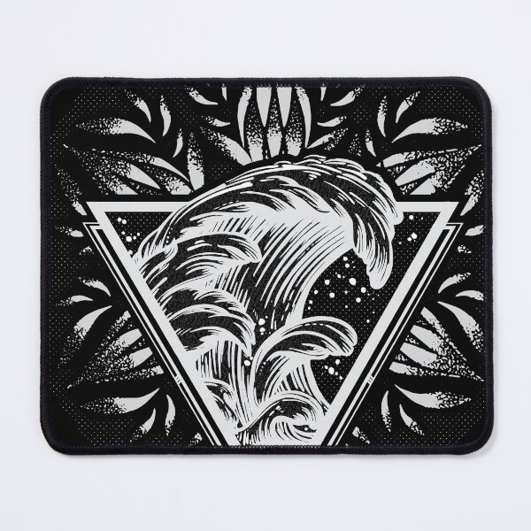 Item preview, Triangle Wave Mandala Dotwork Neg designed and sold by KalikaGraphisme.