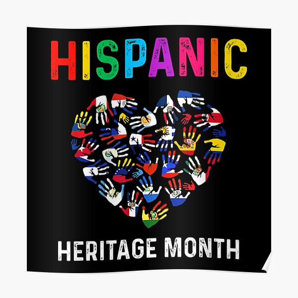 National Hispanic Heritage Month Hands All Countries Flags Poster For Sale By Axelbergmann 1526