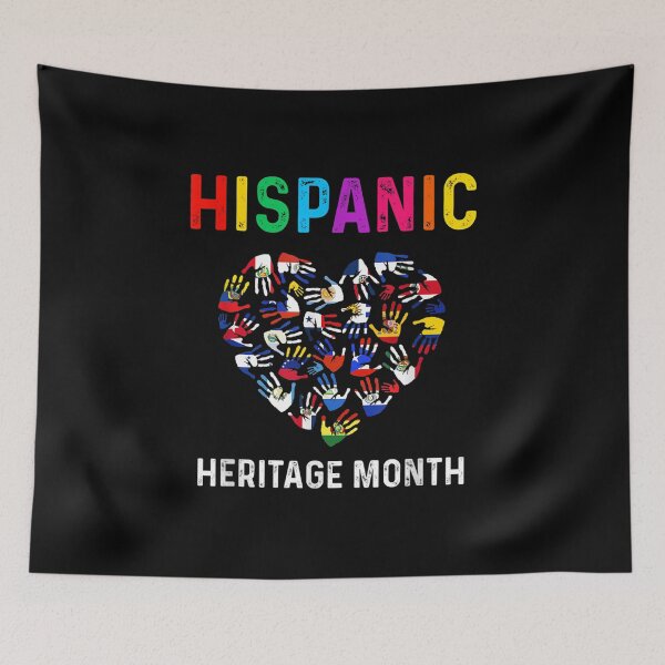 Item preview, National Hispanic Heritage month Hands All Countries Flags designed and sold by Axelbergmann.