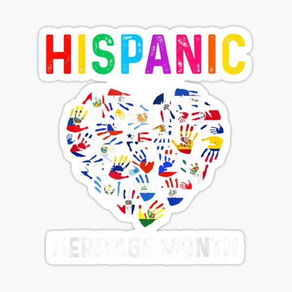 National Hispanic Heritage Month Hands All Countries Flags Sticker For Sale By Axelbergmann 0023