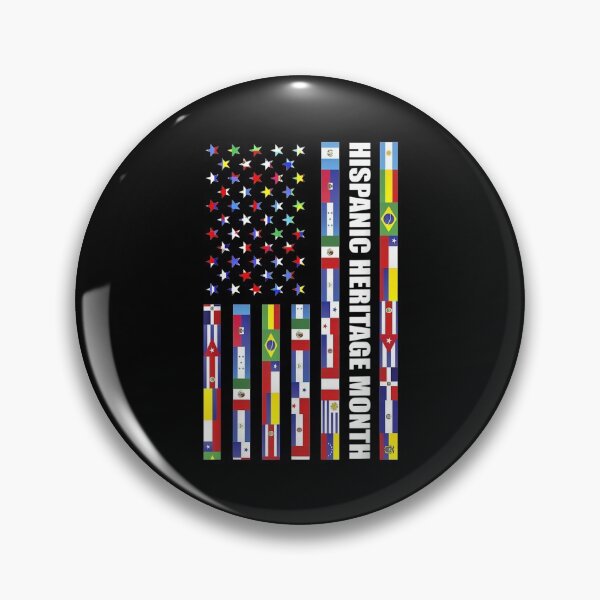 Item preview, National Hispanic Heritage month USA Flag all Countries designed and sold by Axelbergmann.