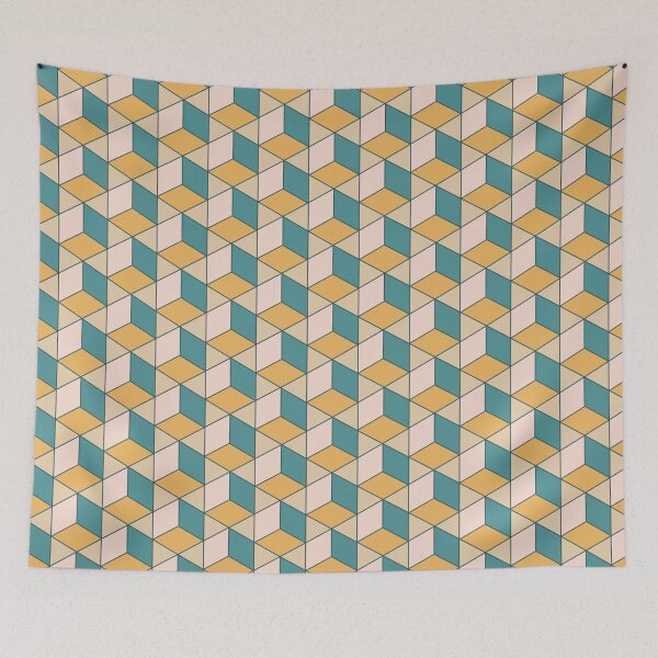Item preview, Retro Optical Cube Pattern designed and sold by bubblyshades.