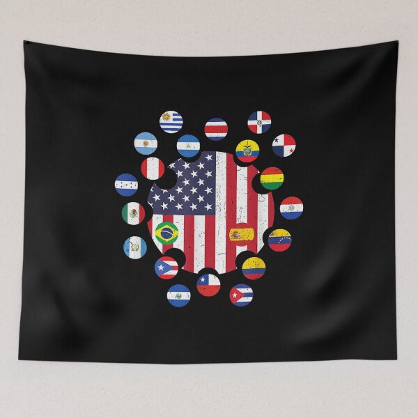 Item preview, National Hispanic Heritage Month American Latino Flags designed and sold by Axelbergmann.